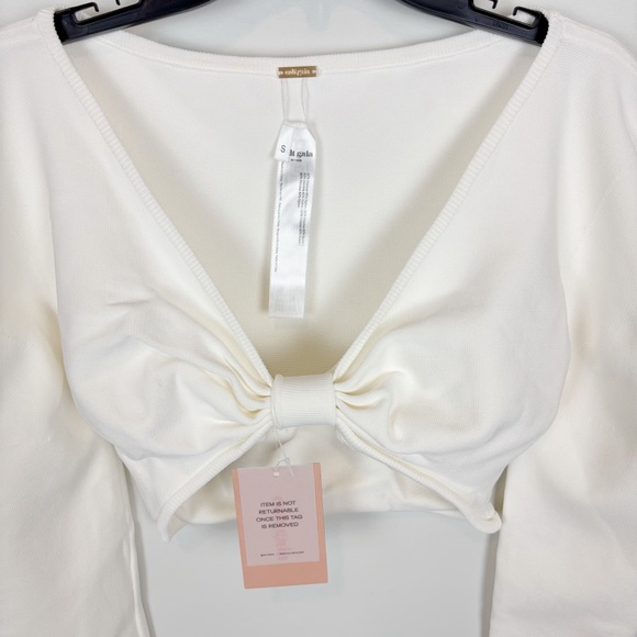 CULT GAIA Ellie Knit Top in Off White Size S - Picture 3 of 12